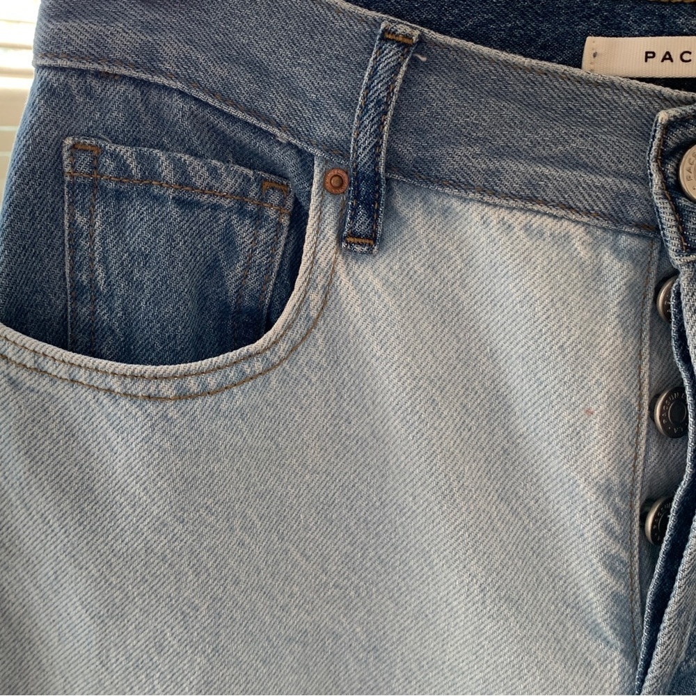 Pacsun High Rise Straight Patchwork Multi-Wash De… - image 6